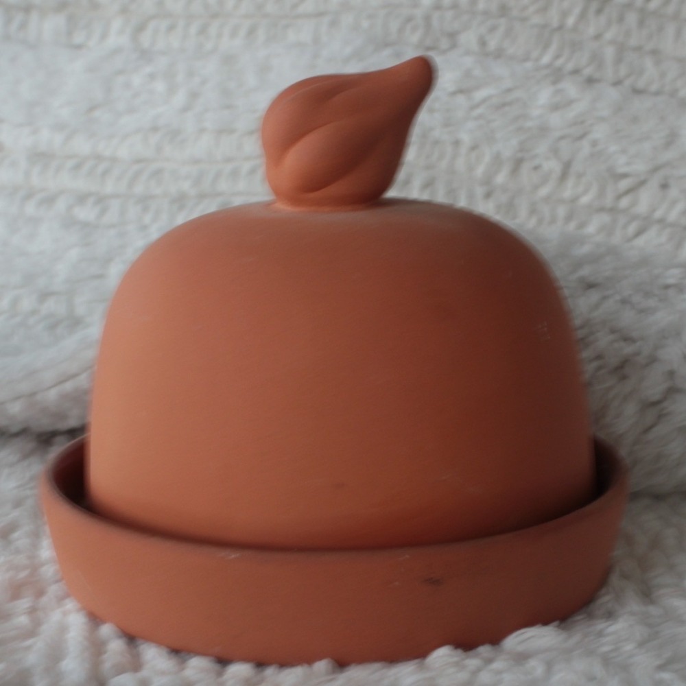 Garlic Cooker Boston Warehouse 1993 Terracotta Lid Cover Made in China